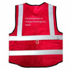 6 Pieces Multi Pocket Reflective Clothing Red