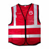 6 Pieces Multi Pocket Reflective Clothing Red