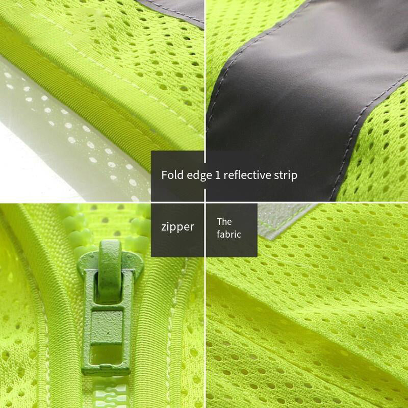 6 Pieces Multi-functional Universal Reflective Vest Multi-purpose Night Reflective Safety Vest Road Cleaning Construction Safety Protection Reflective Vest