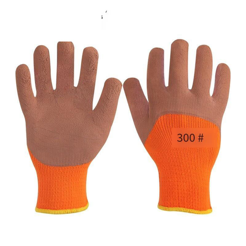 Latex Foam Gloves, Labor Protection Gloves, Dipping, Anti Slip, Wear Resistant, Breathable, Wrinkle Coating Gloves, Site Work And Maintenance Protective Gloves, 12 Pairs