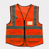 Reflective Vest Command Road Rescue Suit Construction Night Operation Warning Suit Travel Cycling Environmental Sanitation Construction Work Suit Fluorescent Red