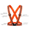 10 Pieces Reflective Vest Safety Gear Safety Vest with High Visibility Adjustable Straps for Running Jogging Cycling Hiking Walking - Orange