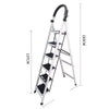 Folding Ladder Industrial Herringbone Ladder Multifunctional Portable Engineering Construction Staircase Small Ladder Climbing Ladder Combined Ladder Climbing Ladder Step Carbon Steel Ladder 6 Steps