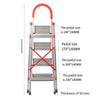 Folding Ladder Industrial Herringbone Ladder Multi-functional Portable Engineering Construction Stairs Small Ladder Climbing Ladder Combined Ladder Climbing Ladder Aluminum Ladder 4 Steps