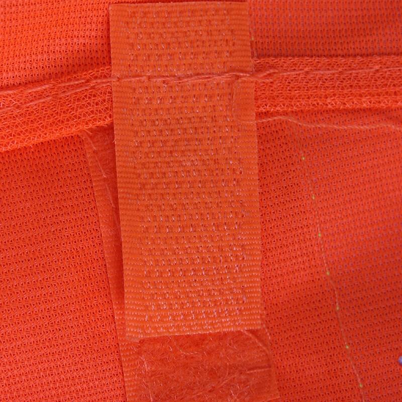10 Pieces Orange Cloth Reflective Vest With Two Horizontal Yellow Reflective Strips On Site Garden Construction Project Traffic Sanitation Worker's Letterless Vest