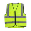 6 Pieces Reflective Vest Multi Pocket Cloth Yellow Fluorescent Vest Silver Gray Reflective Two Horizontal Two Vertical Polyester Knitted Fabric Garden Traffic Warning Free Size