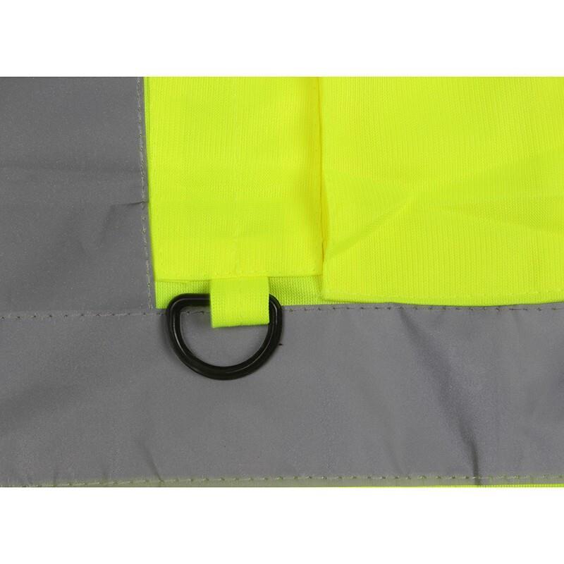 6 Pieces Reflective Vest Multi Pocket Cloth Yellow Fluorescent Vest Silver Gray Reflective Two Horizontal Two Vertical Polyester Knitted Fabric Garden Traffic Warning Free Size