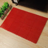6 Pieces 60x40cm Splicing Plastic Simulation Grass Mat Lawn Mat Bathroom Mat Water Proof And Anti Slip Mat Door Mat Decoration Green Grass Red Mat