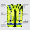 Reflective Vest Double Net Multifunctional Reflective Vest Traffic Warning Safety Engineering Night Reflective Vest