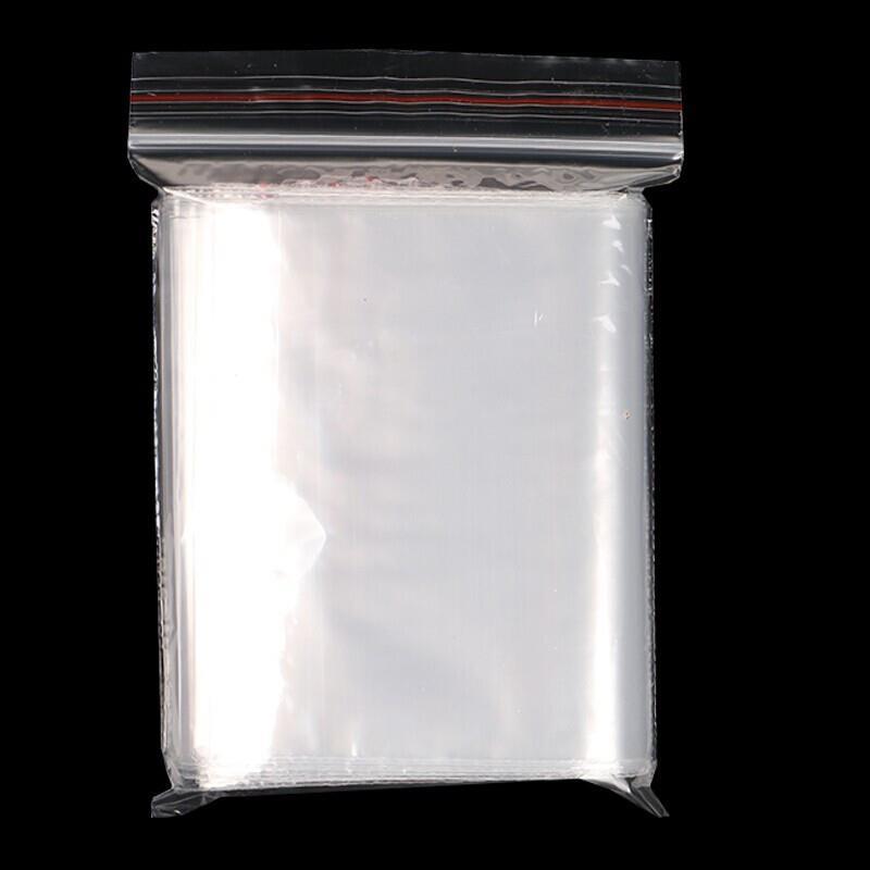 6 Bags 1000 Pieces Disposable PE 8 Thread Self Sealing Bag Thickened Transparent Sealed Bag Zipper Bag Sample Storage Bag