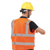 6 Pieces Reflective Vest Construction Site Safety Suit Environmental Sanitation Reflective Vest Multi Pocket Yellow Breathable Pocket Size XL