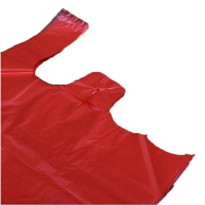 6 Bags Red 40 * 64 cm Thickened Food Plastic Bags, One-time Packaging Plastic Bags 100 Pieces