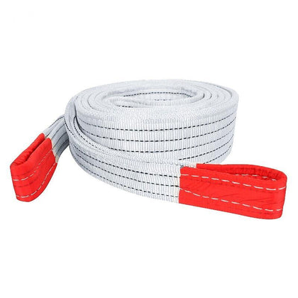 5T 5 Meter White Flat Nylon Lifting Belt Two Ends Buckle Trailer Crane Lifting Rope Sling