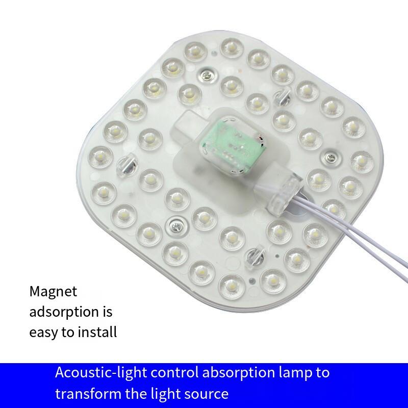 10 Pcs LED Acousto Optic Control Ceiling Lamp Wick Acousto Optic Control Module Ceiling Lamp 6w White Light Two 88 * 88mm