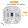 10 Pcs LED Acousto Optic Control Ceiling Lamp Wick Acousto Optic Control Module Ceiling Lamp 6w White Light Two 88 * 88mm