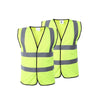 6 Pieces Polyester Cloth Fluorescent Vest Fluorescent Yellow Size S-3XL