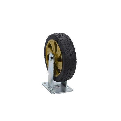 Caster Silent Solid Rubber Wheel Flat Cart Wheel Heavy Caster 8 Inch Universal Wheel Black Purple