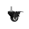 10 Pieces Office Chair Furniture Wheel Mute 2.5 Inch Gold Diamond Wheel Black Caster 2.5 Inch Directional Wheel