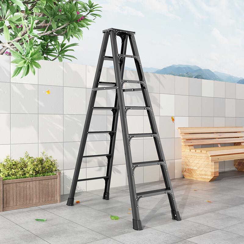 Thickening Double-sided Miter Ladder Widening Multi-functional Folding Engineering Ladder Double-sided Ladder Thickening Aluminum Alloy (Eight Steps)