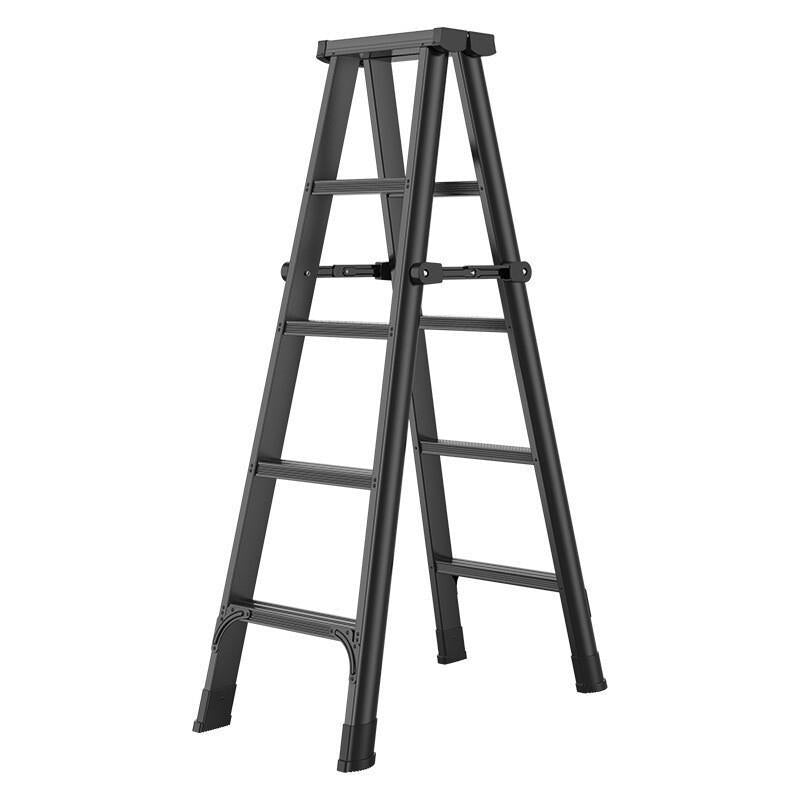 Thickening Double-sided Miter Ladder Widening Multi-functional Folding Engineering Ladder Double-sided Ladder Carbon Steel + Aluminum Alloy (Four Steps)