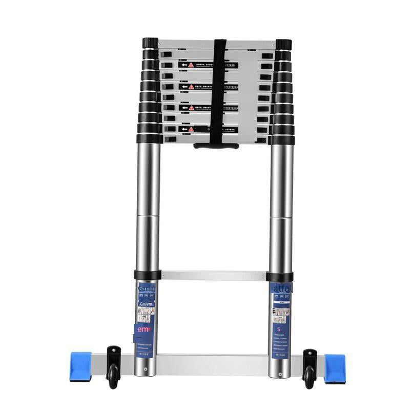 Aluminum Alloy Telescopic Ladder Single Side Vertical Ladder Multi Function Portable Lifting Project Pavilion Staircase Vertical Ladder 3.2m
