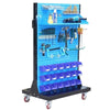 Movable Wheel Double-sided Material Finishing Rack Hardware Tool Exhibition Rack Tool Hanging Rack Display Rack La114103