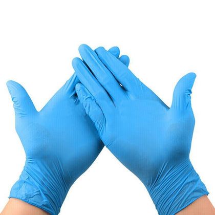 6 Bags Disposable Nitrile Gloves Powder Free Anti Slip Oil Proof Waterproof Multipurpose Gloves For Beauty Kitchen Hotel Cleaning Work L Size One Bag