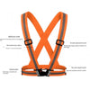 10 Pieces Reflective Vest Elastic Strap Safety Vest High Visibility Fully Adjustable Free Size Safety Gear for Running Jogging Cycling Walking - Orange