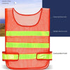 25 Pieces Reflective Vest Reflective Vest Fluorescent Orange Mesh Car Traffic Safety Warning Vest Sanitation Construction Duty Riding Safety Suit