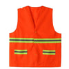 10 Pieces Safety Reflective Vest with Hat Sanitation Vest Work Clothes Reflective Clothing for Cleaning Workers Road Construction - Orange