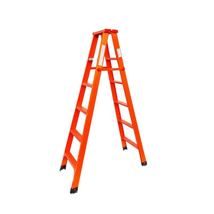 5.9FT Folding Ladder Carbon Steel Double Side Ladder Thickening Commercial Indoor Engineering Miter Ladder 1.8m Carbon Steel