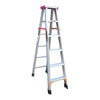 1.5m Widened And Thickened Full Antiskid Engineering Ladder Multifunctional Folding Ladder Aluminum Ladder 1.5m Full Antiskid 5 Steps