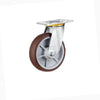 K3-4 Inch Flat Bottomed Movable Double Axle Coffee Colored Rubber TPR Wheel 4 Sets Of Medium And Heavy Universal Wheels