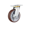 K3-4 Inch Flat Bottomed Movable Double Axle Coffee Colored Rubber TPR Wheel 4 Sets Of Medium And Heavy Universal Wheels