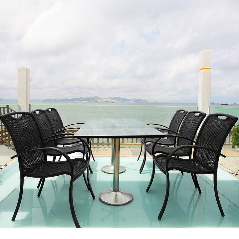 Outdoor Leisure Table And Chair Combination Five Piece Set Simple Outdoor Tea Table Seat 4 Chairs + 1 Table
