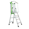 2.7m Herringbone Platform Ladder Miter Platform Ladder Movable With Pulleys And Safety Net