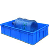 Thickened Plastic Turnover Box Rectangular Finishing Box Logistics Storage Box Storage Box Material Box Storage Box Shelf Parts Box  Blue (710 * 455 * 180)