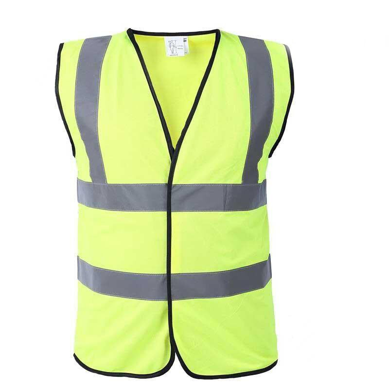 6 Pieces Ordinary Fluorescent Vest High Visibility Reflective Vest Safety Working Vest Fluorescent Yellow