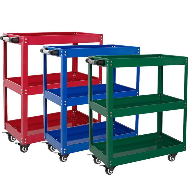 3 Tier Tool Car Trolley Workshop Trolley Multi Function Auto Repair Car Parts And Tools Storage Cabinet Thickened Tool Car