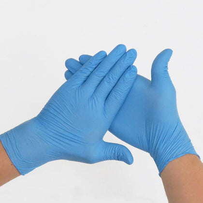 100 Pieces / Box Disposable Nitrile Gloves Food Grade Labor Protection Gloves Rubber Blue S Size Gloves