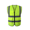 6 Pieces Reflective Vest For Railway Construction Vest Breathable Wear-Resistant Fluorescent Green Free Size