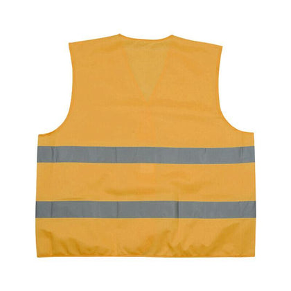6 Pieces Yellow Reflective Vest Fluorescent Vest Road Construction Work Safety Vests Outdoor Safety Clothes