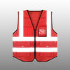 6 Pieces V-shape Collar Safety Vests with 8 Pockets Mesh Breathable Reflective Vest Construction Vehicle Reflective Clothing Traffic Security Clothing - Red