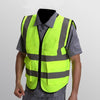 10 Pieces Grass Green Reflective Vest For Construction Workers Or Sanitation Workers Warning Light And Breathable