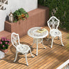 Balcony Table And Chair Three Piece Garden European Leisure Tea Table Light Luxury Outdoor Cast Aluminum Table And Chair