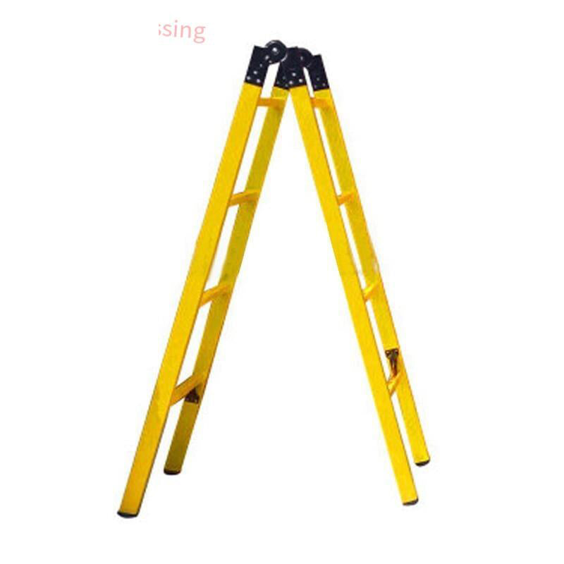 Glass Ladder Electric Safety Construction Herringbone Ladder Telescopic Lifting Joint Fishing Rod Single Ladder (Joint Ladder Expanded 6m)