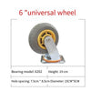 6 Inch Wheelbarrow Caster Rubber Wheel Silent Wheel Directional Wheel Trailer Universal Wheel Industrial Flat Car Wheel