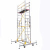 5.2m Aluminum Alloy Scaffold 1800 * 1900 * 5200mm Folding Lifting Platform With Wheel Movable Frame Engineering Ladder Mobile Scaffold