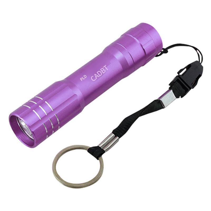 6 Pieces Violet Lamp 365 nm Flashlight 3w Mini Fluorescent UV Detection Anti Counterfeiting Banknote Detection Lamp Purple Φ 20 * 92mm (including Battery)