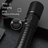 Flashlight 15w Strong Light Aluminum Alloy Super Bright Tpye-C Power Display (Including Battery + Charger)